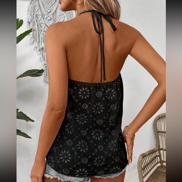 White Lace Tie-Front Top Women's Boho Style